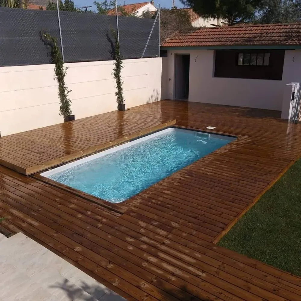 petite piscine terrasse bois